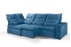 Sofá Retrátil Reclinável ELLOA DE CANTO COM CHAISE 3.05 x 1.80m ESTILO ESTOFADOS - Inca Velusoft COR "AZUL"