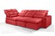 Sofá Retrátil Reclinável ELLOA DE CANTO COM CHAISE 3.85 x 1.80m ESTILO ESTOFADOS - Inca Velusoft COR "VERMELHO"