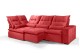 Sofá Retrátil Reclinável ELLOA DE CANTO COM CHAISE 3.85 x 1.80m ESTILO ESTOFADOS - Inca Velusoft COR "VERMELHO"