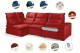 Sofá Retrátil Reclinável ELLOA DE CANTO COM CHAISE 3.85 x 1.80m ESTILO ESTOFADOS - Inca Velusoft COR "VERMELHO"